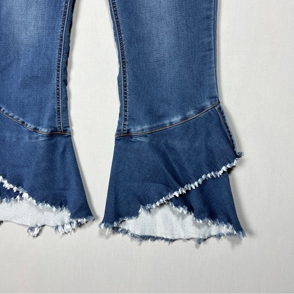 Sweet Look Jeans Wide Leg Women Juniors Mid Rise Blue Size 9 - Picture 2 of 11